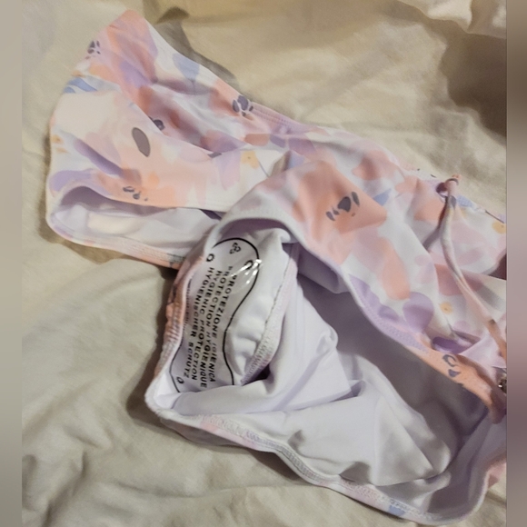 NWT MATERNITY 2 PIECE REVERSIBLE BIKINI SIDE TIE ADJUSTABLE WOMENS LARGE - Picture 3 of 9